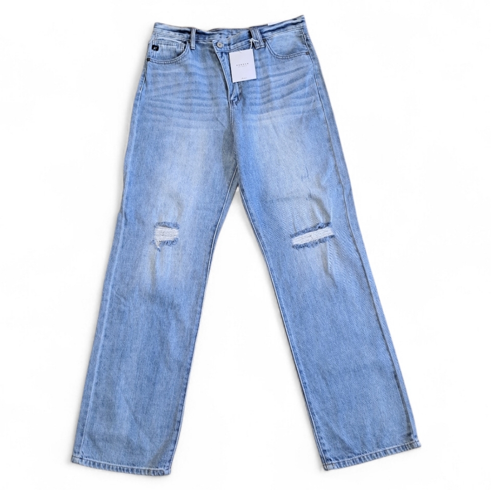 Kancan High Rise Straight Distressed Vintage 90's Jeans Size 11/29